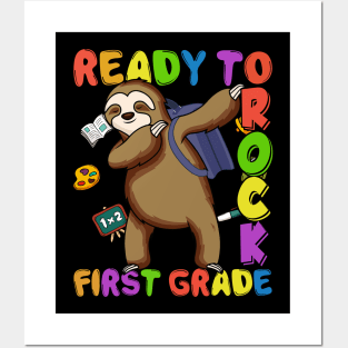 Dabbing 1st Grade Sloth Back To School Posters and Art